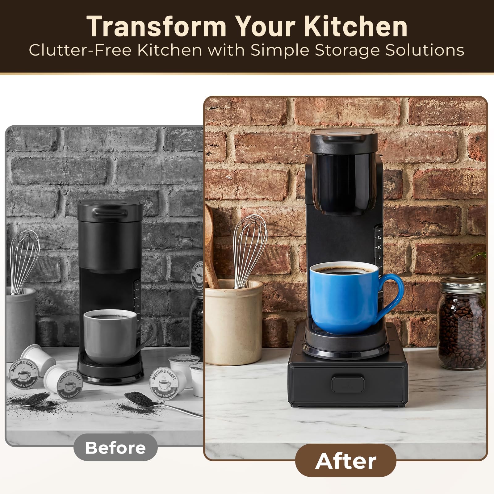 EVERIE in kitchen lifestyle setting showing organized countertop benefit