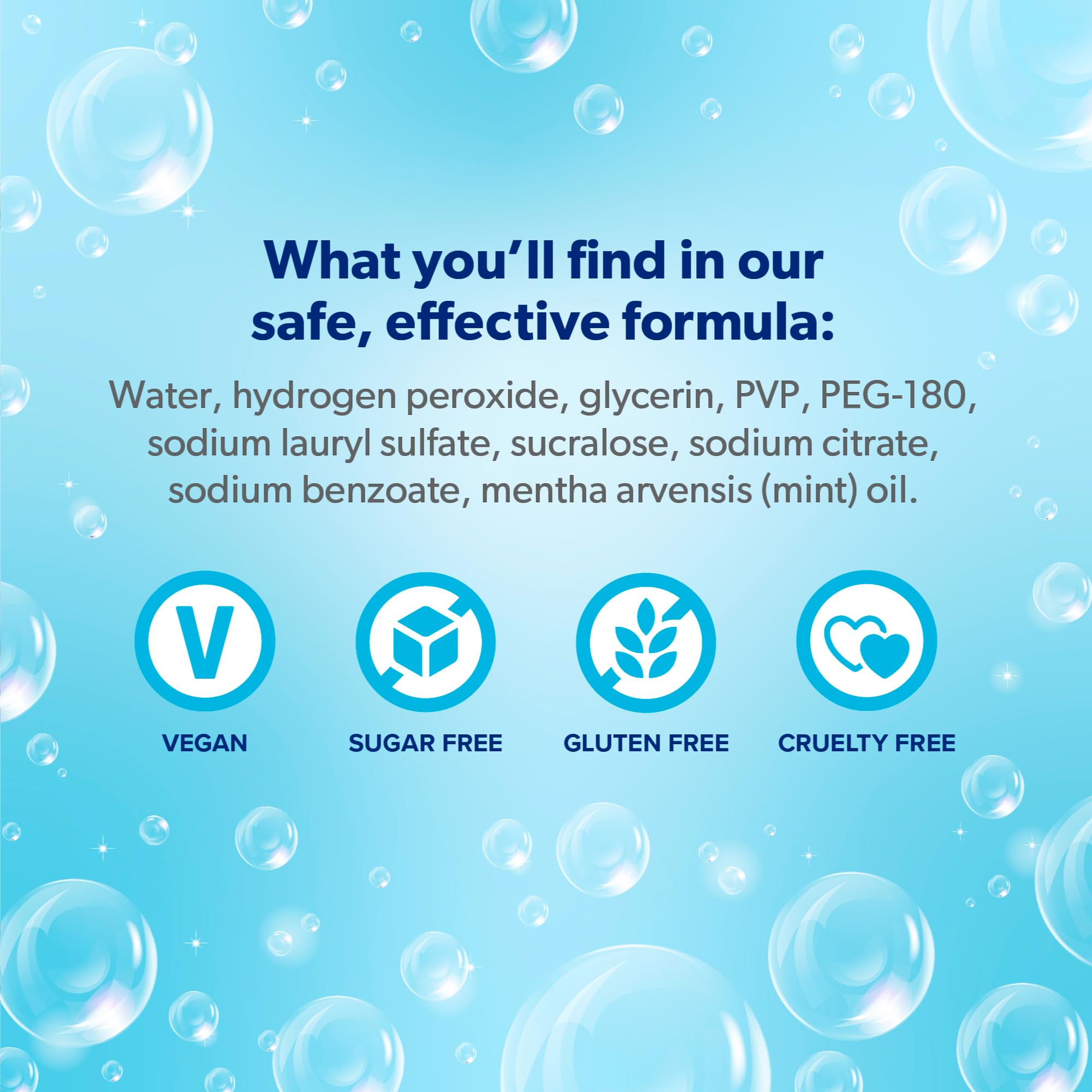 EverSmile label closeup showing ingredients and whitening benefit