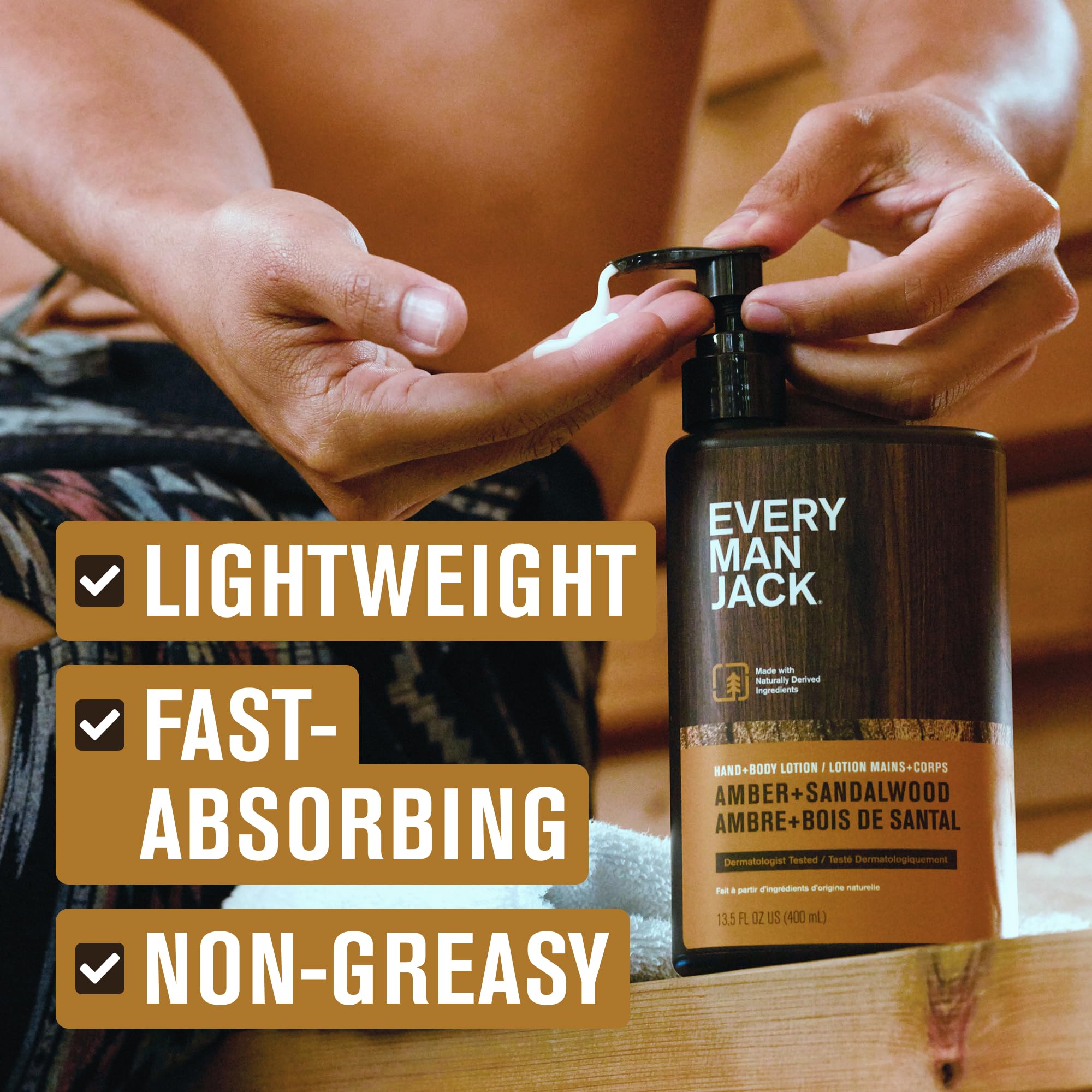 Every Man Jack label and ingredients list displaying natural components