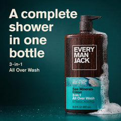 Every Man Jack pump close-up demonstrating easy one-handed dispensing