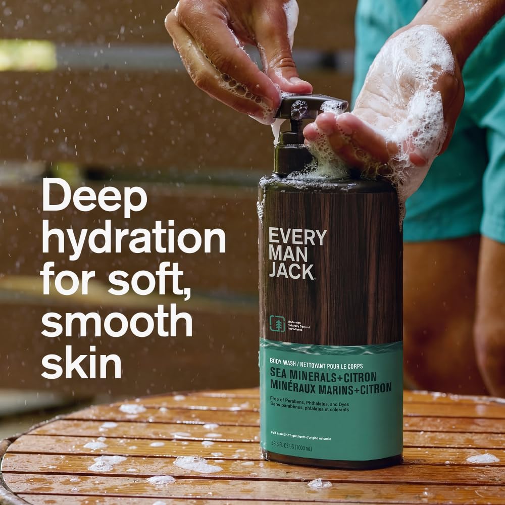 Every Man Jack rich lather foam illustrating deep cleansing and softness