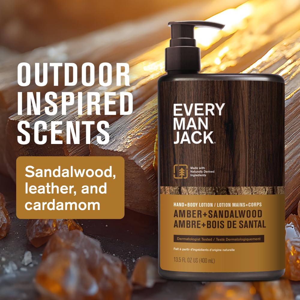 Every Man Jack lotion texture on hand absorbing quickly for fast hydration