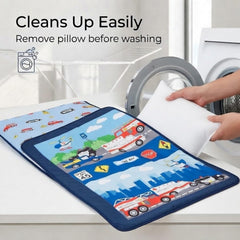 EVERYDAY KIDS close-up of microfiber blanket texture showing soft, plush comfort