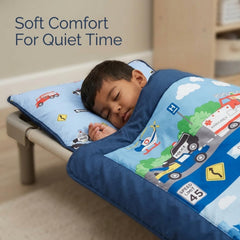 EVERYDAY KIDS rolled nap mat with carry handle and fastening straps for easy transport