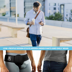 Everyday Medical side profile worn under clothing demonstrating discreet, low-profile benefit