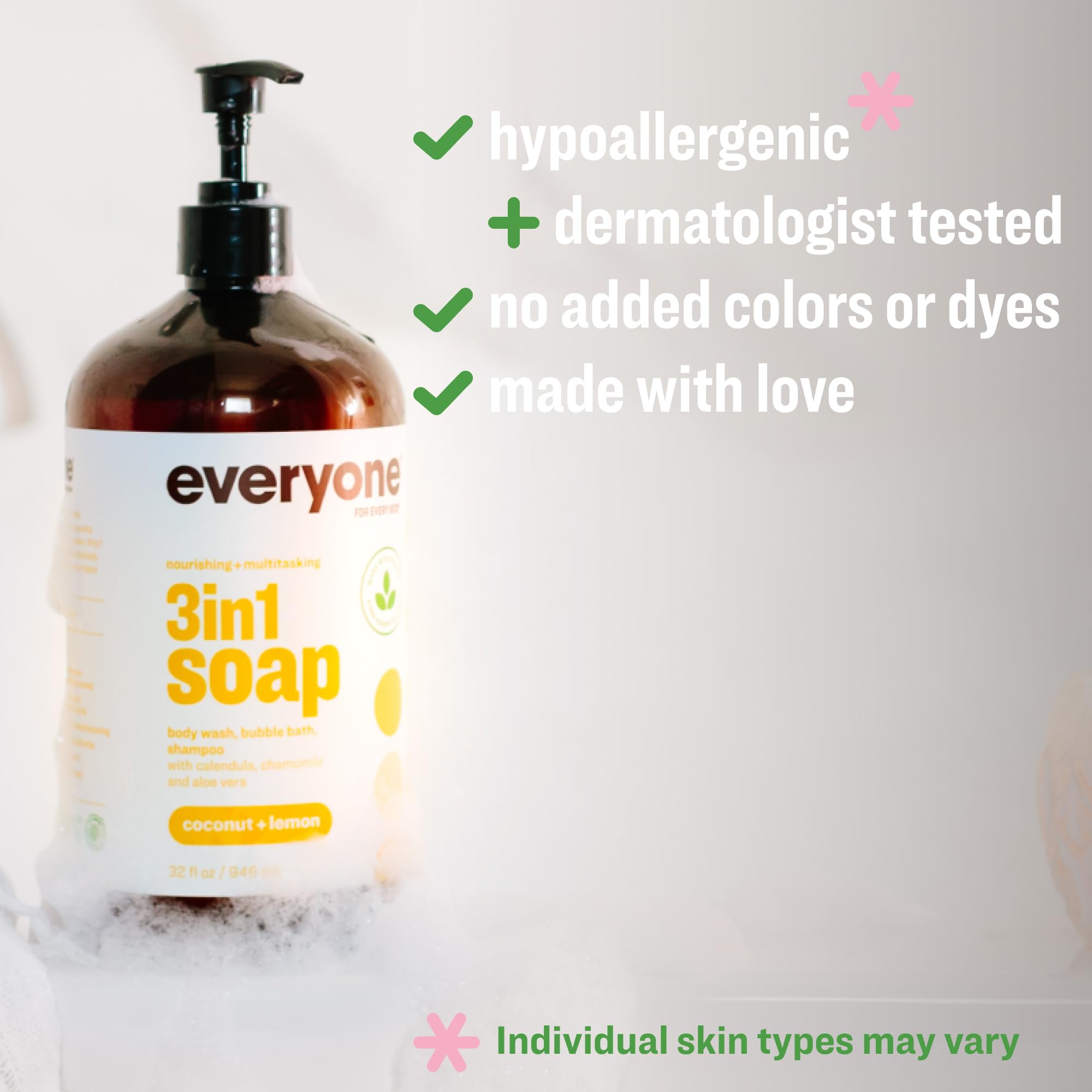 everyone for every body creamy lather texture close-up showing gentle foam