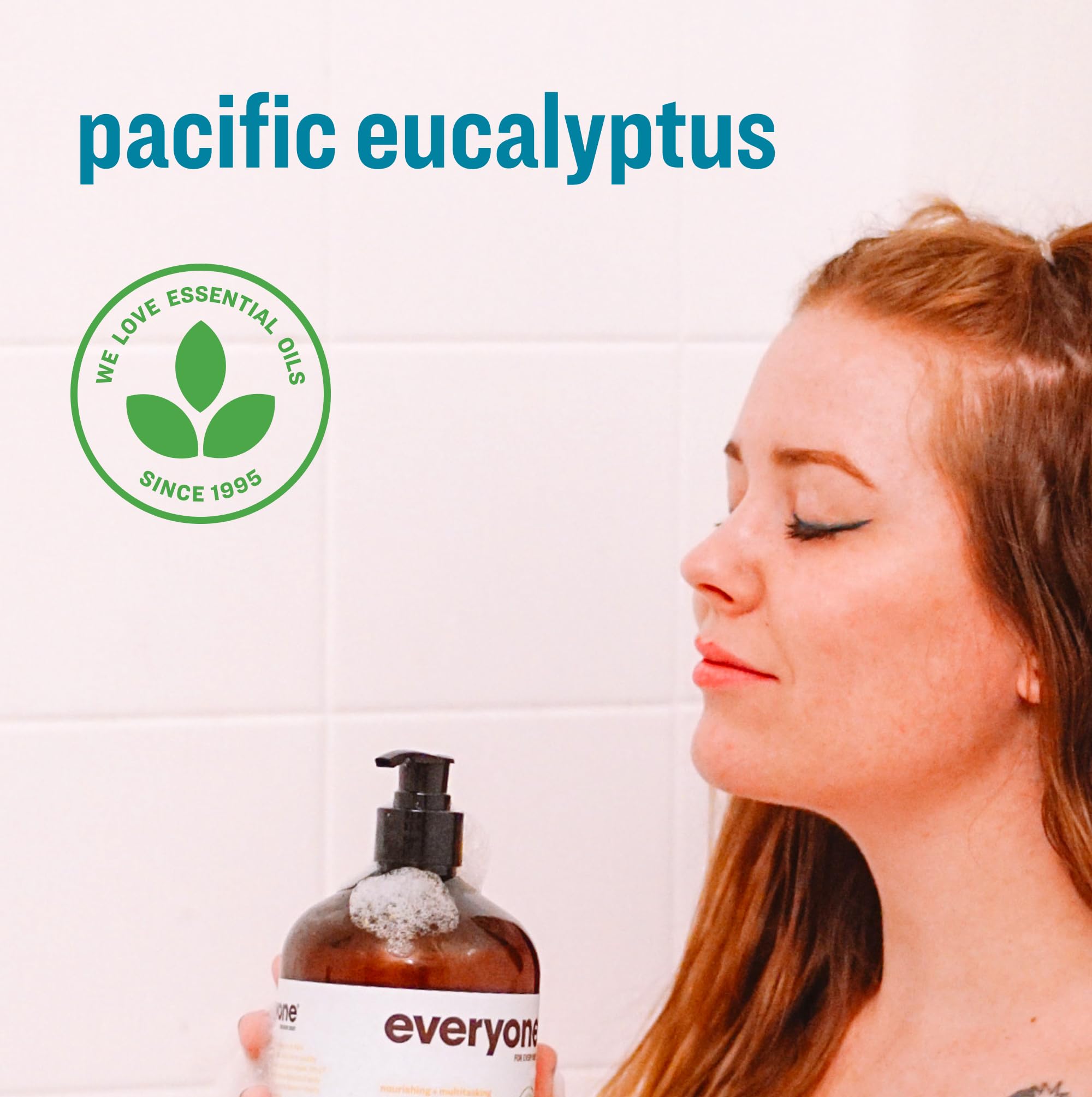 everyone eucalyptus held in hand to show scale and long-lasting two-bottle convenience