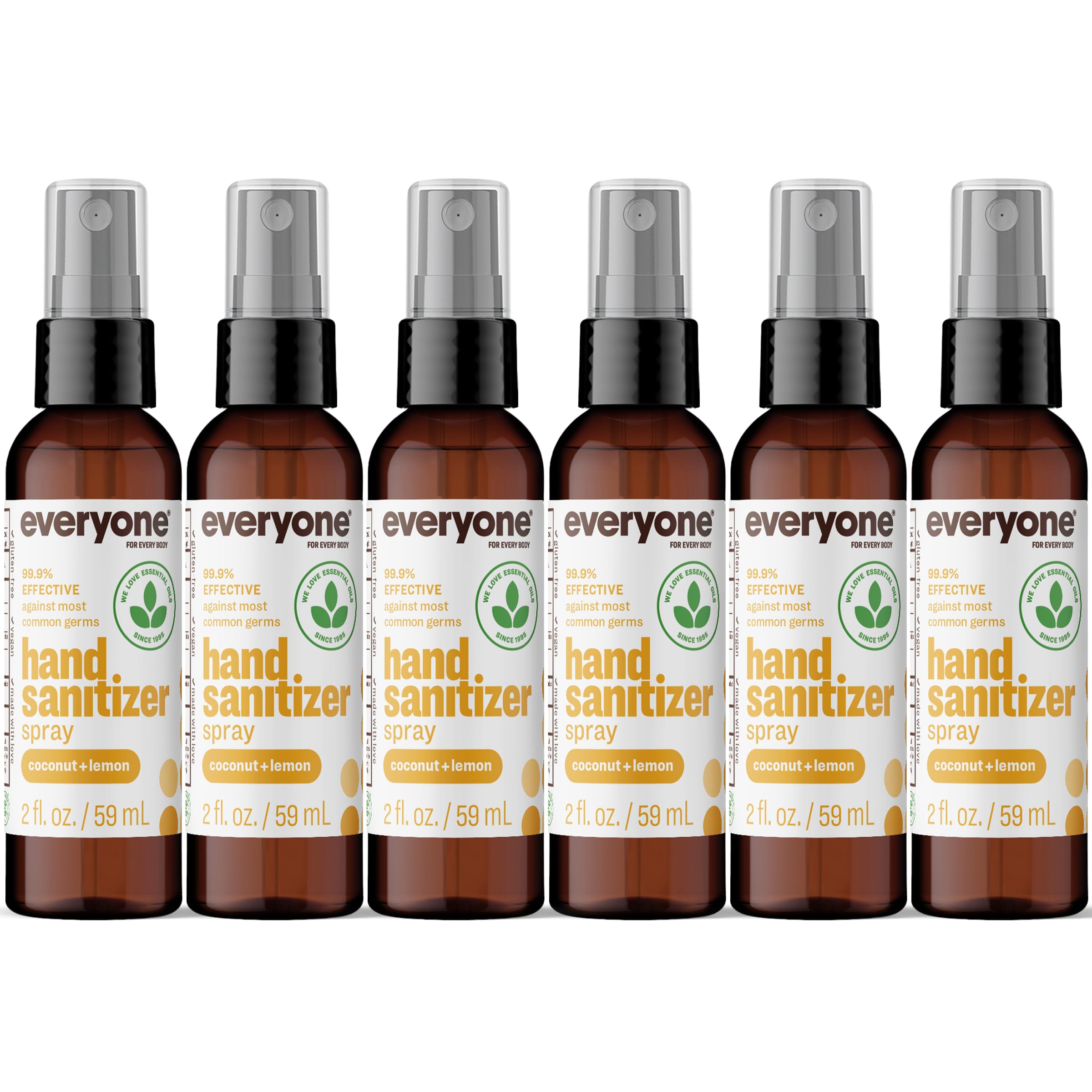 everyone front packaging showing six coconut lemon sprays and convenience