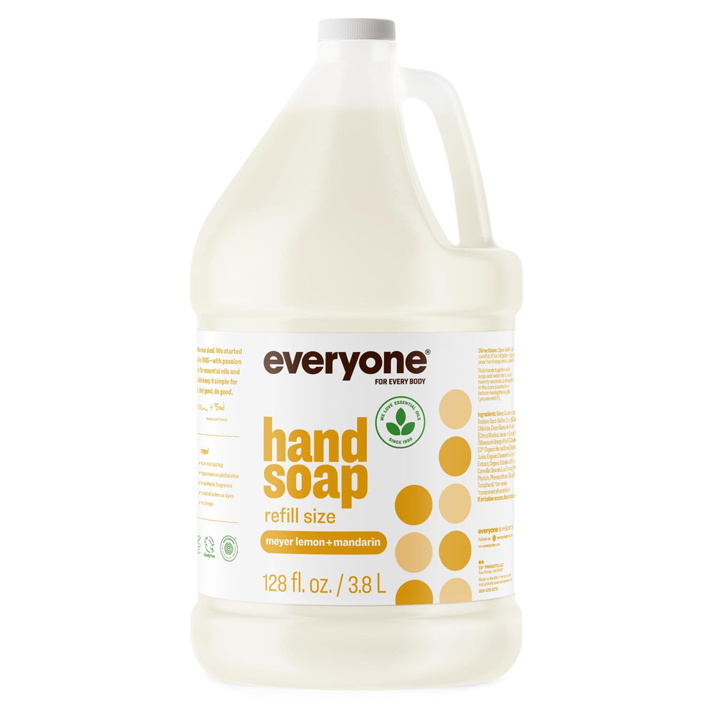 everyone front view of the one-gallon refill showing label and branding for easy identification