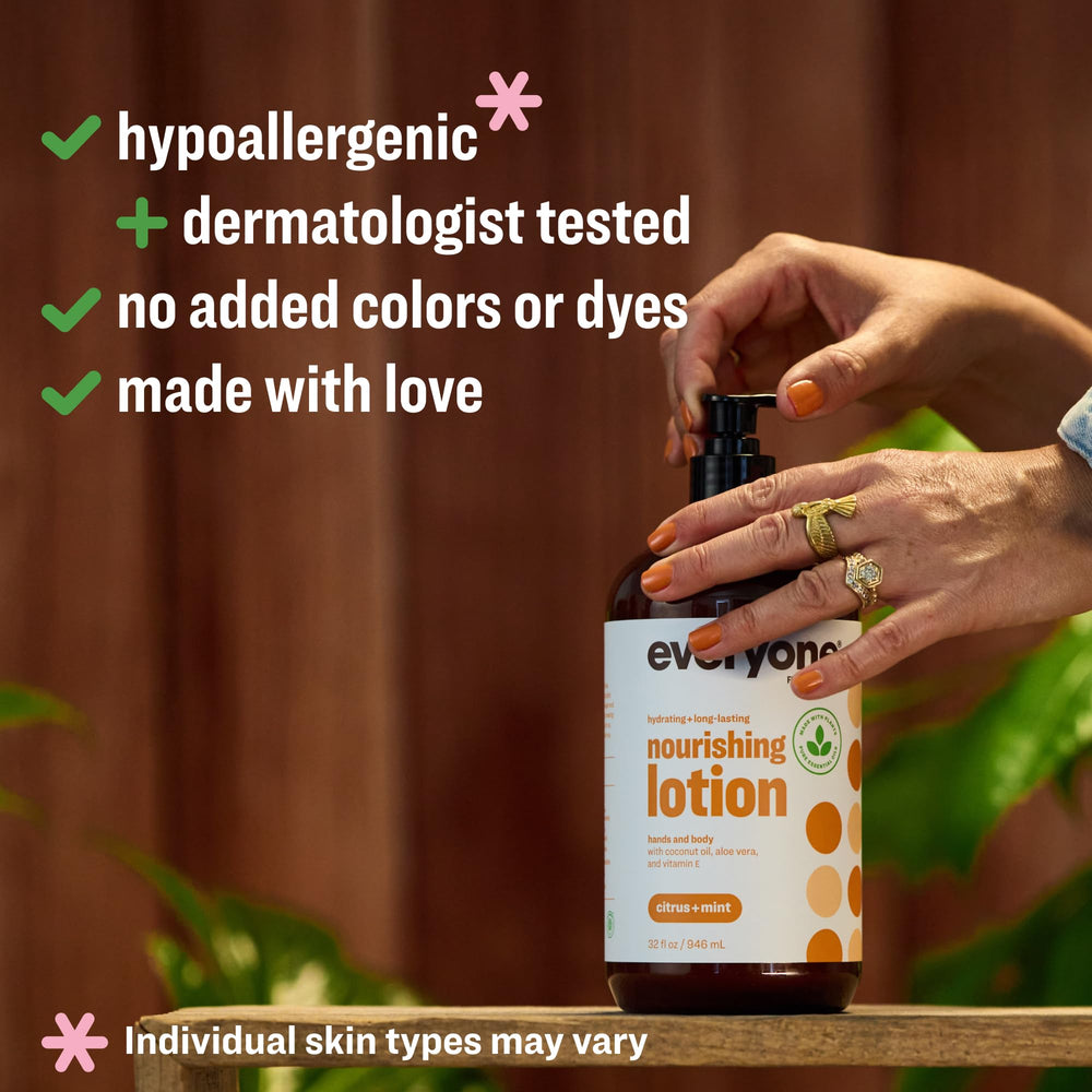 everyone lotion texture swirl showing non-greasy cream for quick absorption