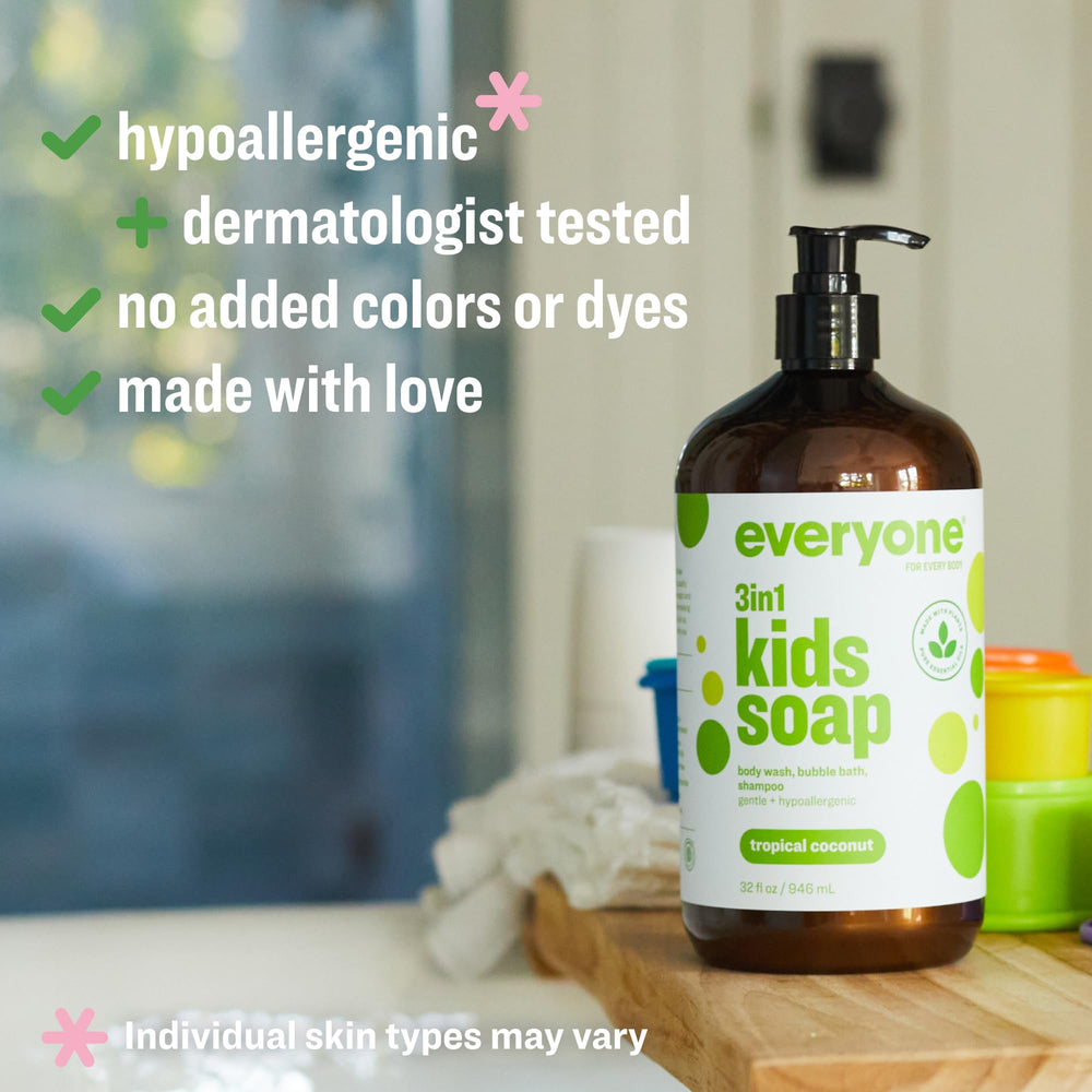 everyone for every body creamy lather close-up demonstrating gentle cleansing