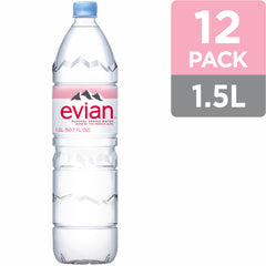 evian cap and neck detail highlighting resealable screw top for convenience