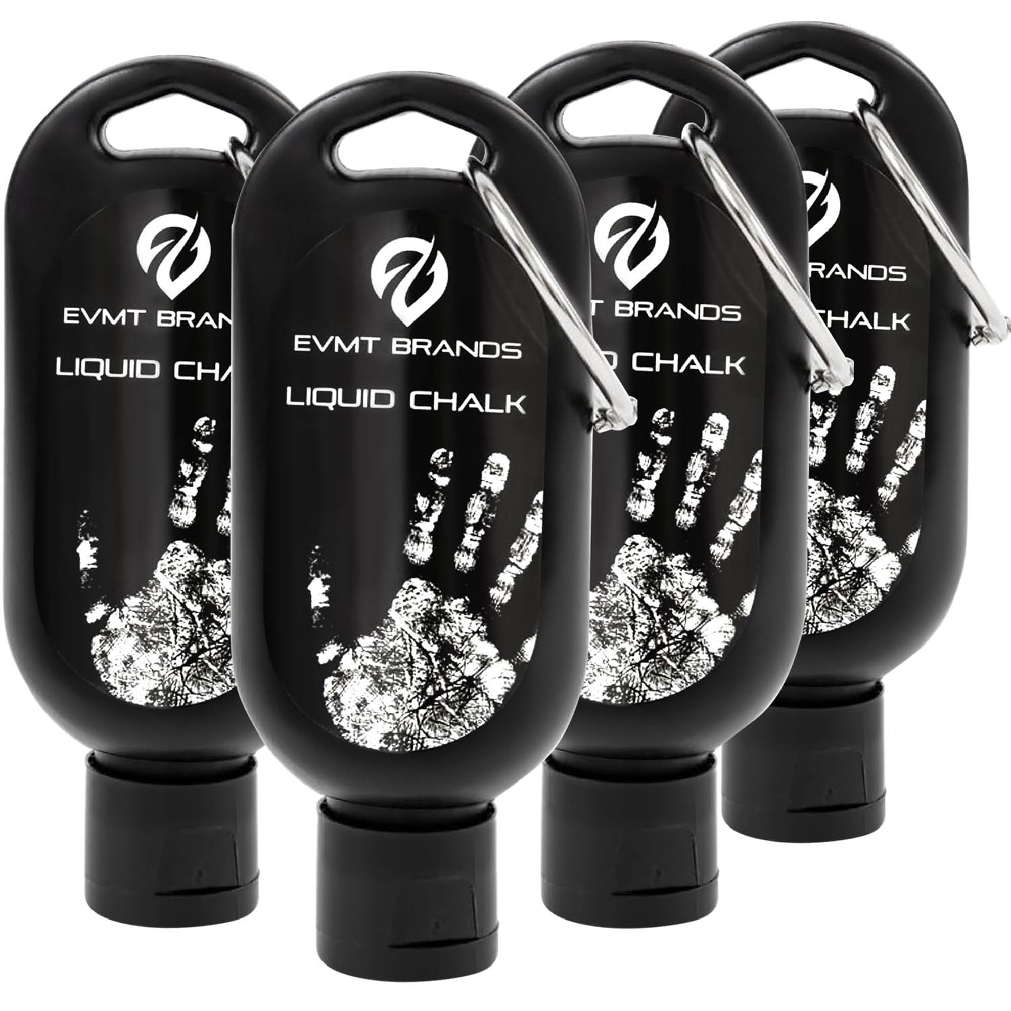 EVMT front view of four bottles showing compact gym-ready packaging and convenience