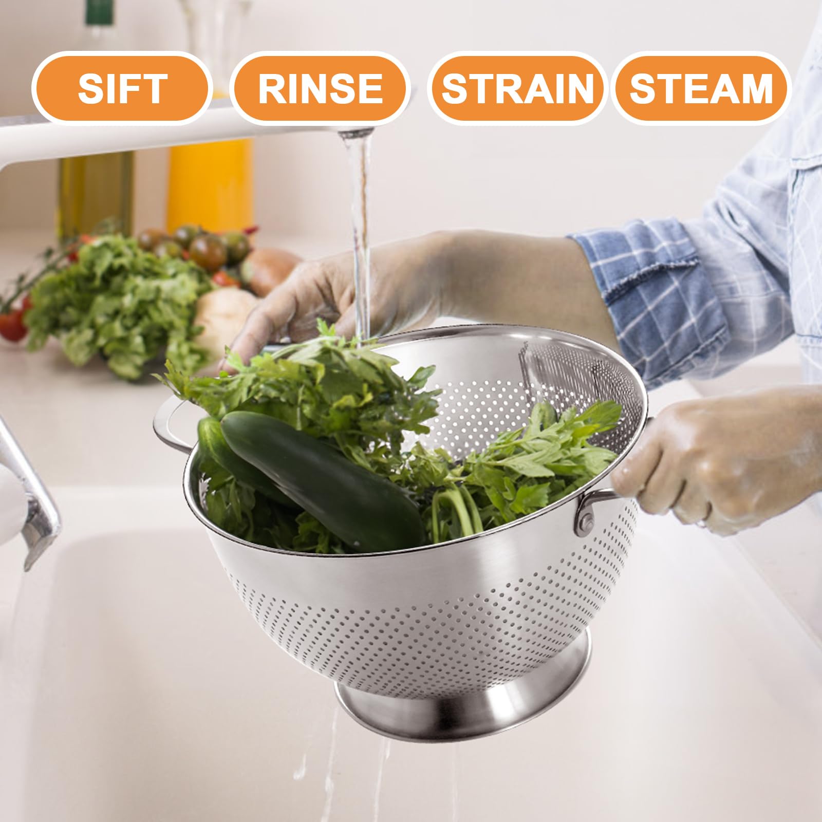 EWFEN size comparison with hand to show 5-quart capacity and scale
