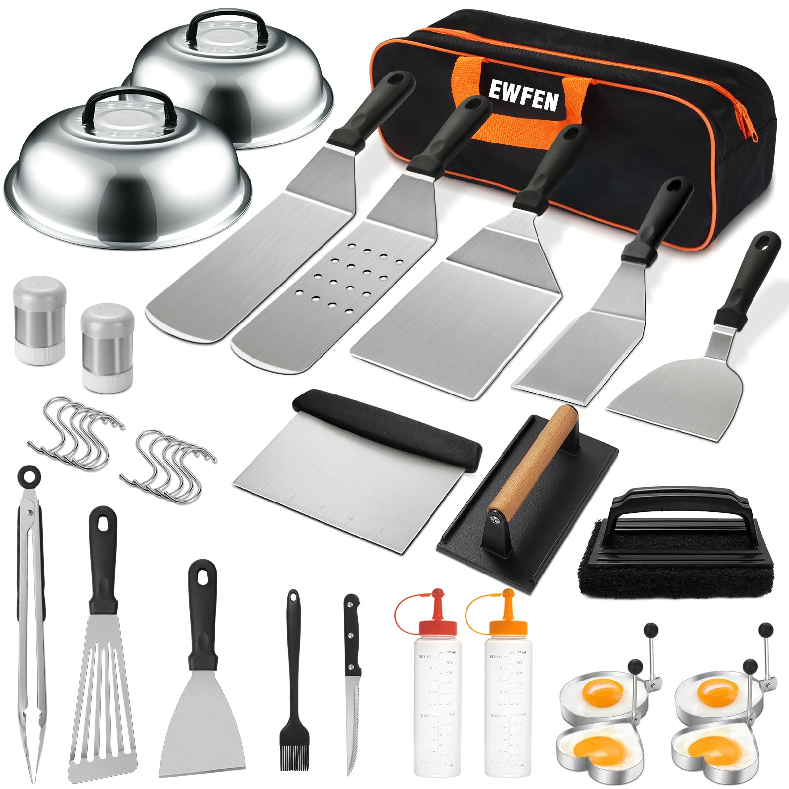 EWFEN front packaging of 35pcs griddle kit showing contents and gift box benefit