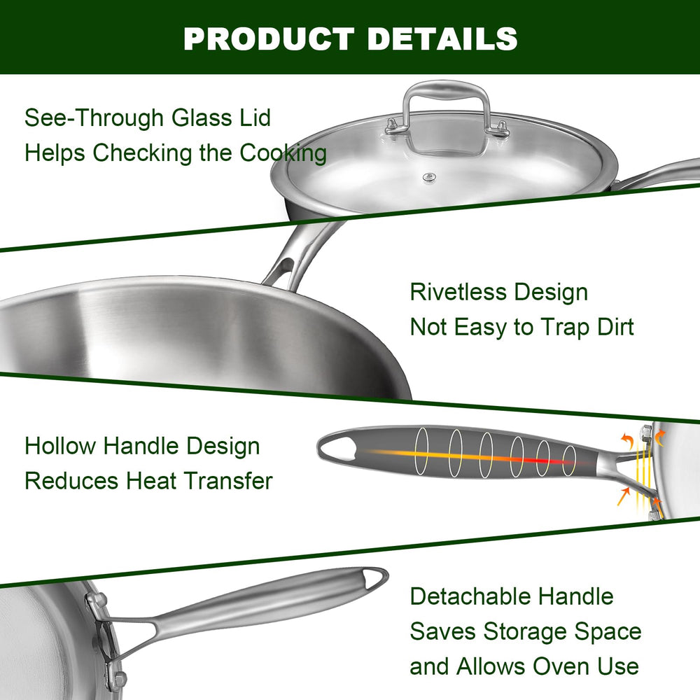 EWFEN hollow handle close-up showing reduced heat transfer for safer handling