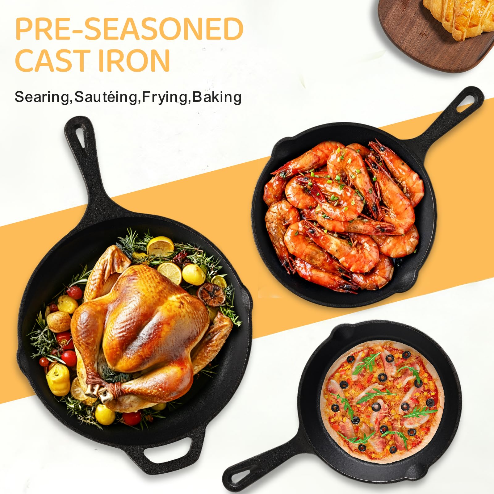 EWFEN close-up of pre-seasoned surface highlighting smooth natural non-stick finish