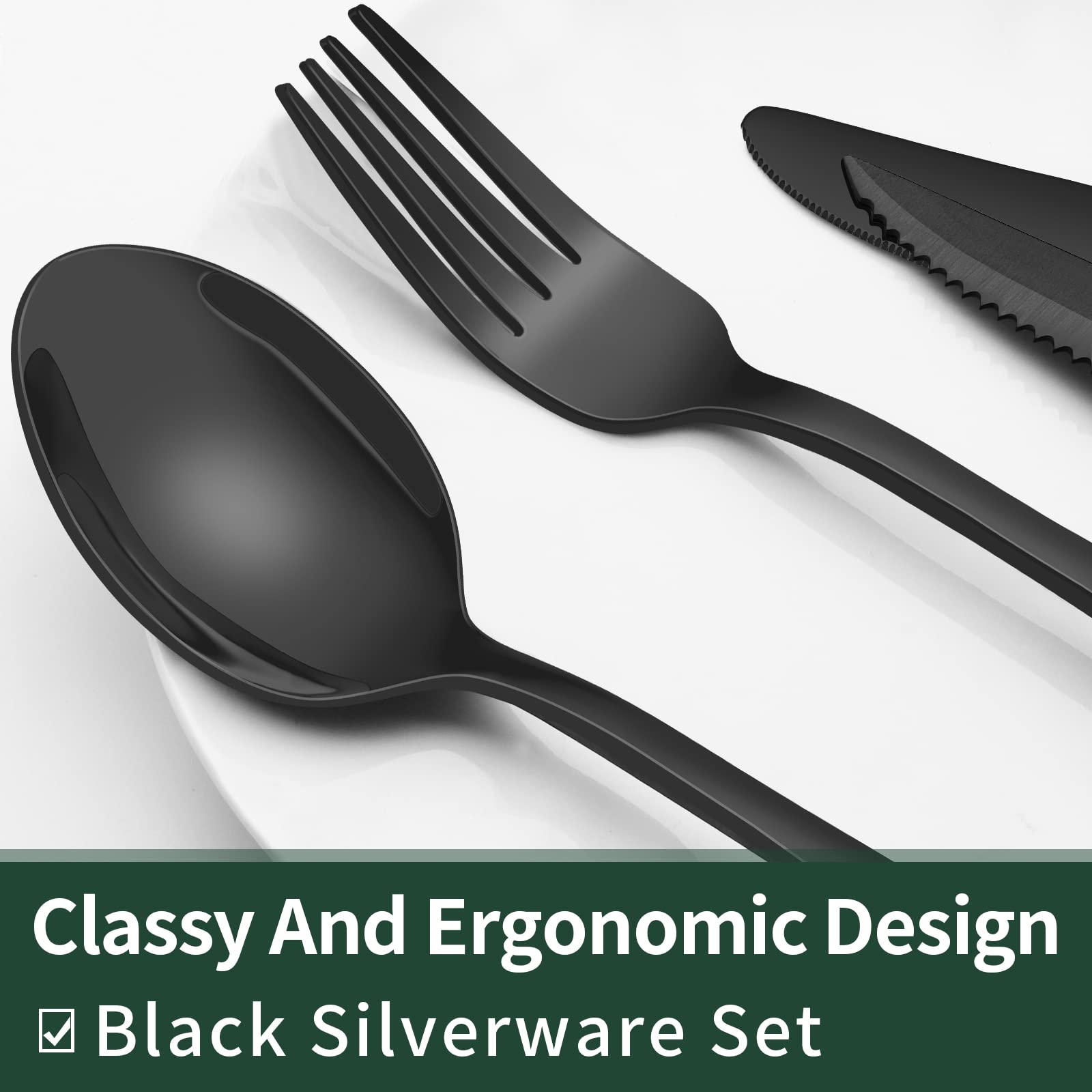 EWFEN steak knife serration detail showing sharp edge for easier meat cutting