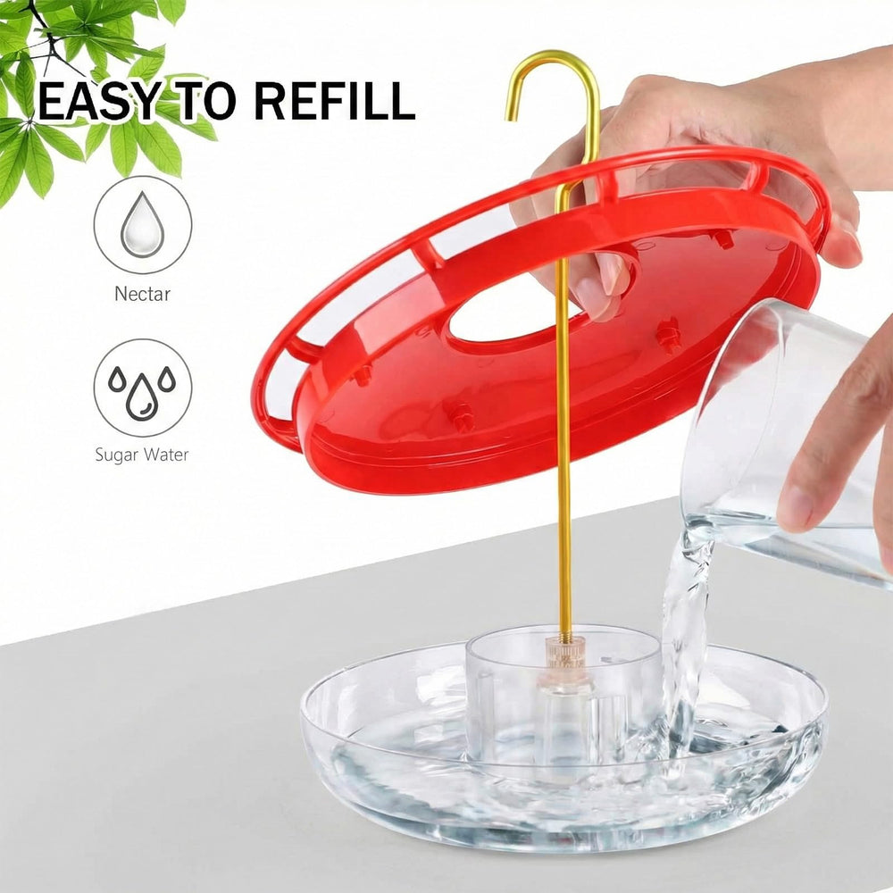 eWonLife feeder in garden setting adding colorful decor and wildlife attraction