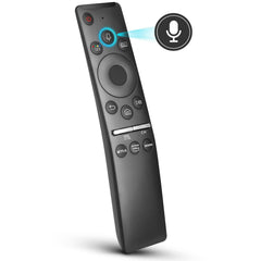 EWO'S front view voice remote showing clean button layout and solar strip benefit