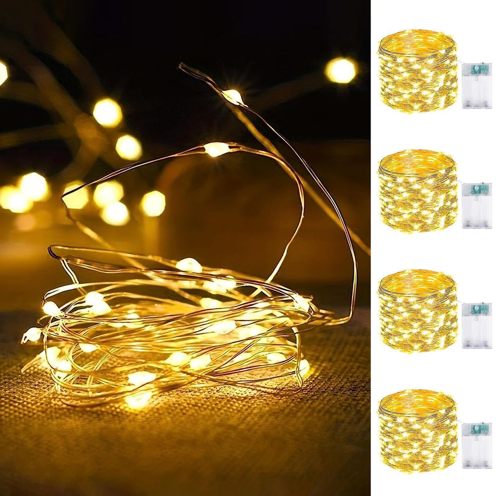 EXF front packaging showing all four 16ft warm white strands for versatile décor