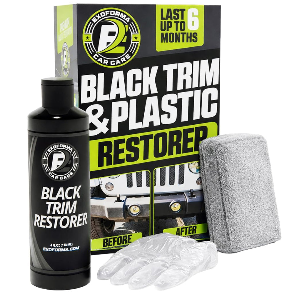 ExoForma kit front view showing label and benefit of long-lasting black restoration