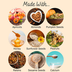 Exotic Nutrition cross-section of block revealing mixed ingredients, supports portioning clarity