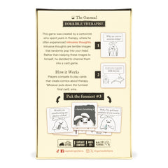 Exploding Kittens cards spread on table showing Question Answer Treatment variety