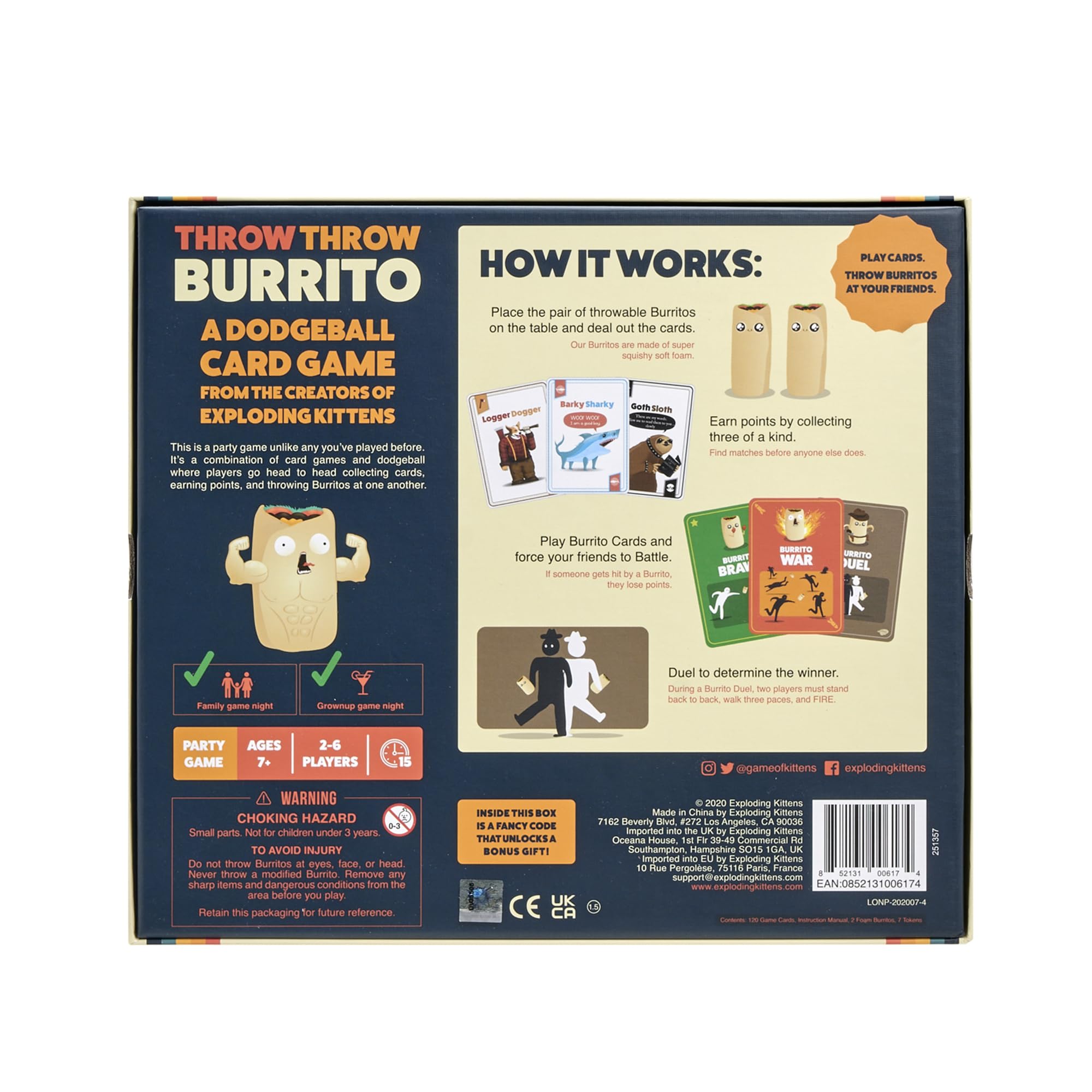 Exploding Kittens family playing game night showing group-friendly entertainment