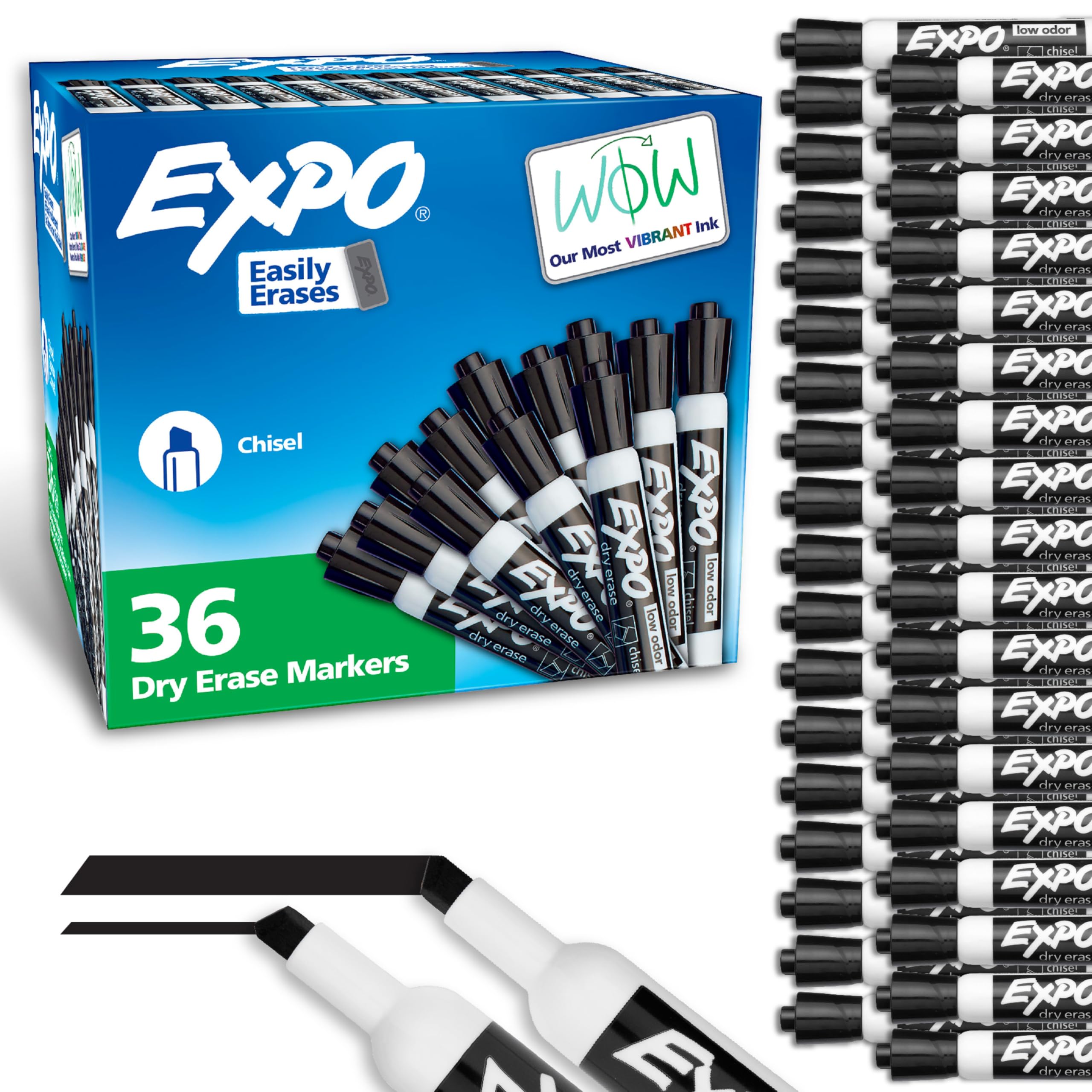 EXPO front view packaging showing full 36-count set and cost savings