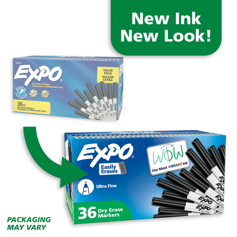 EXPO ultra-fine tip close-up showing precision for small writing