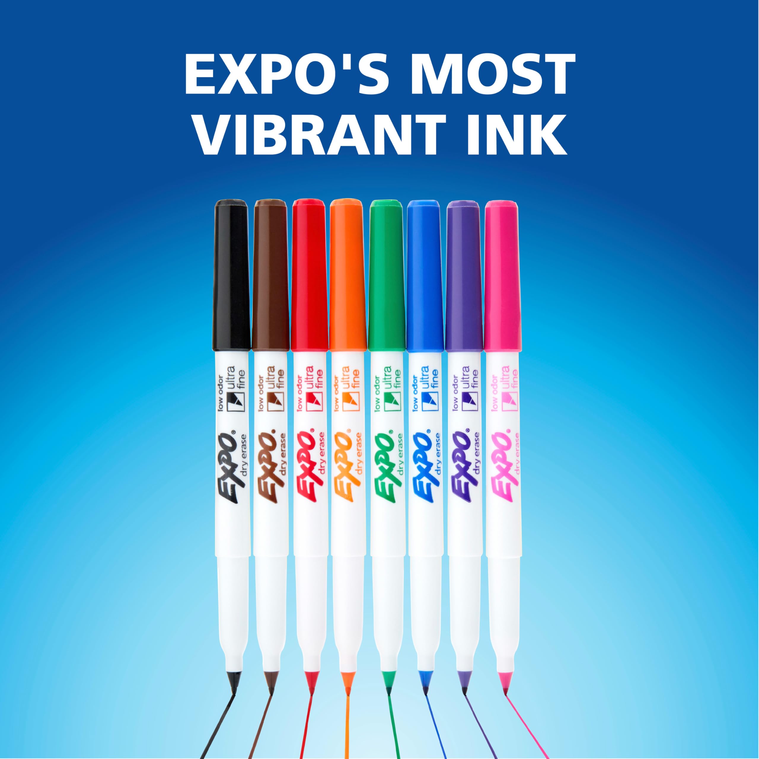 EXPO markers beside a planner highlighting neat calendar writing