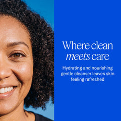 EYEECO foam texture on hand illustrating mild lather and gentle cleanse