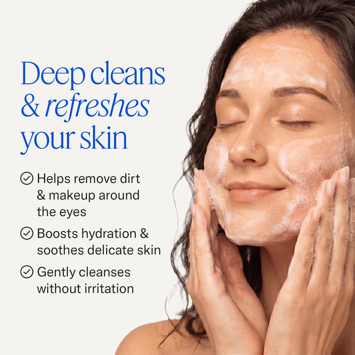 EYEECO tea tree and chamomile ingredients visual highlighting soothing benefit