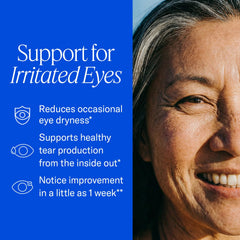 EyePromise EZ Tears softgel close-up showing smooth texture and purity