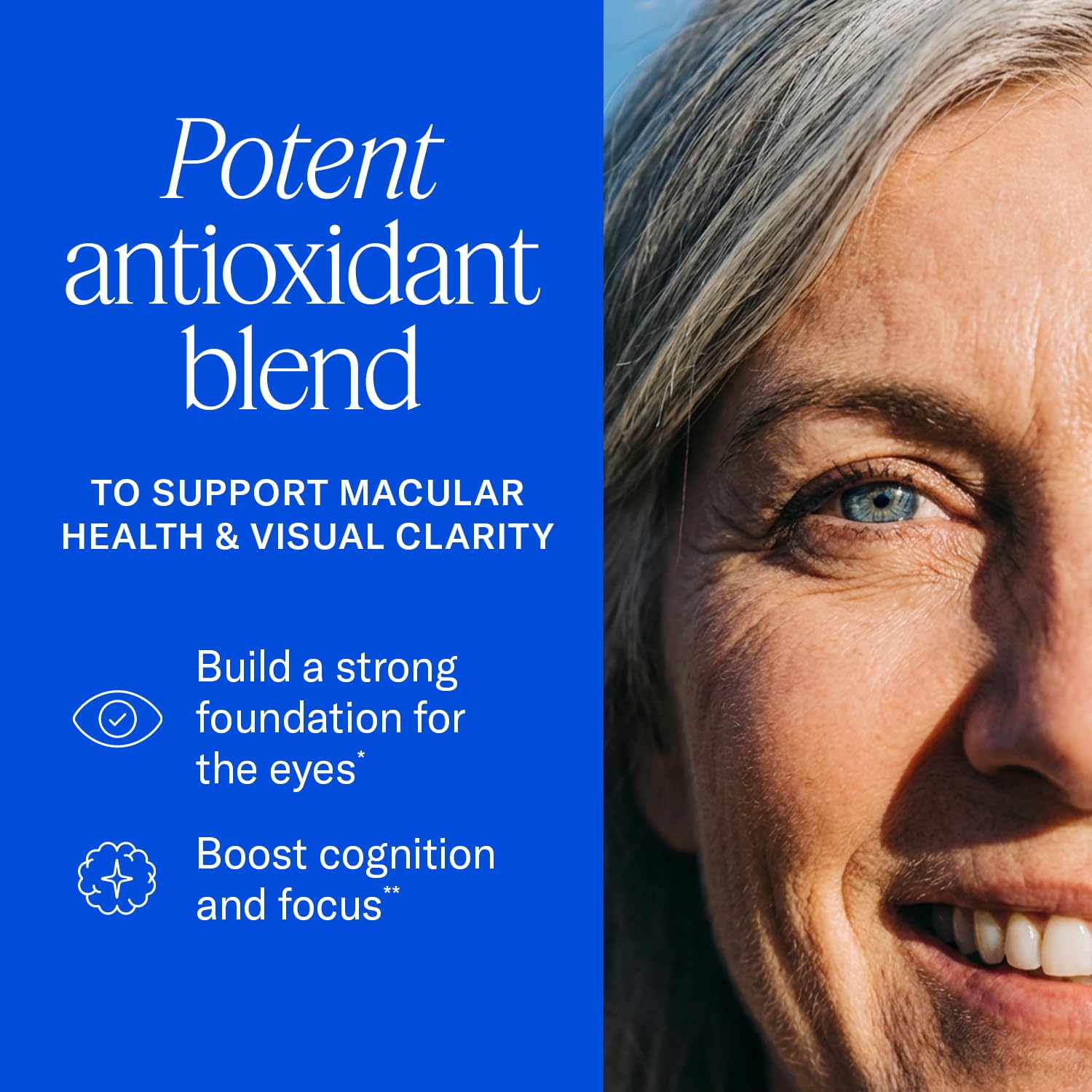 EyePromise nutrition label and supplement facts displaying lutein and zeaxanthin content for clarity