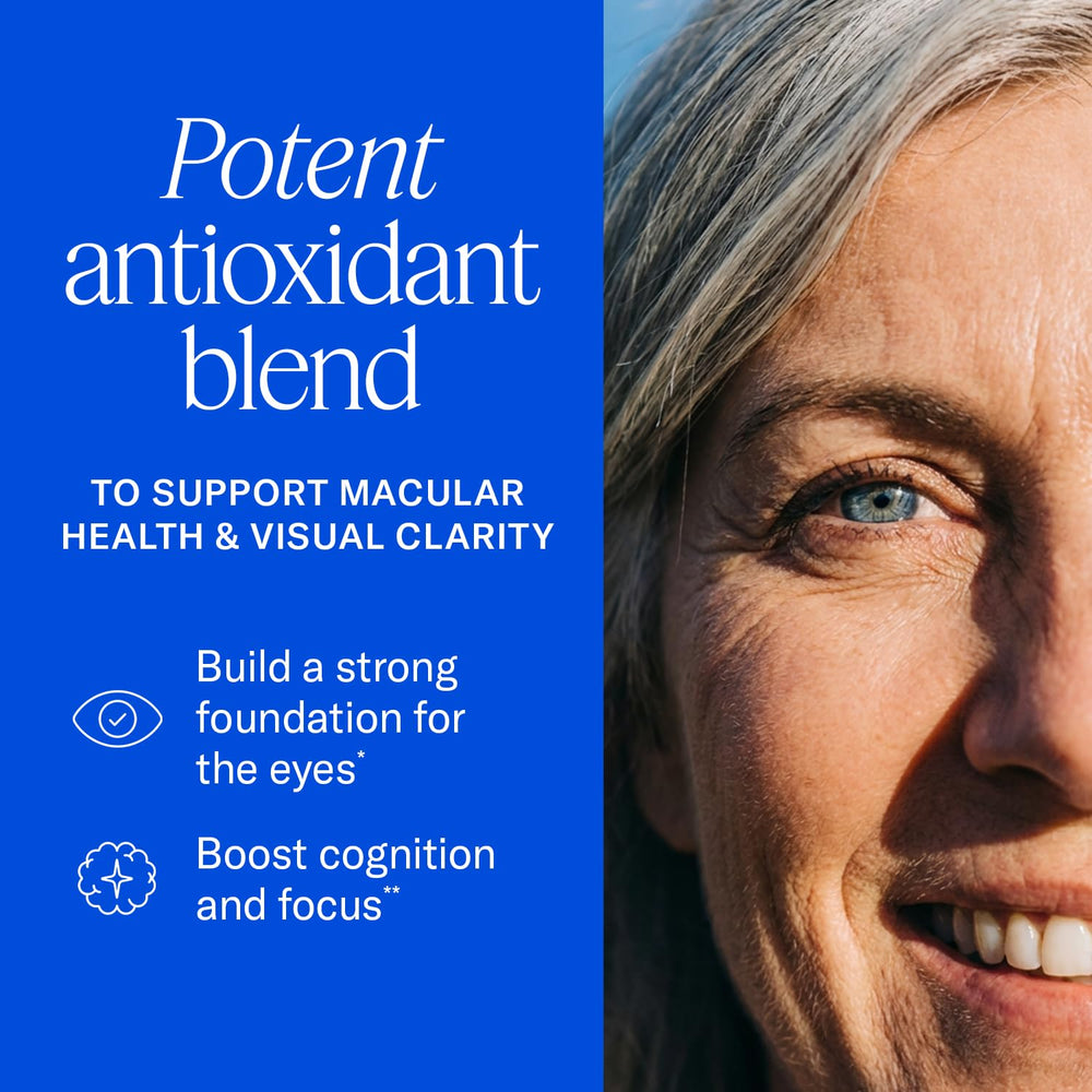 EyePromise nutrition label and supplement facts displaying lutein and zeaxanthin content for clarity