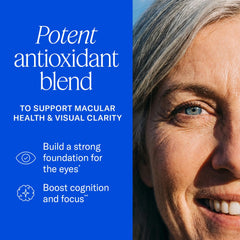 EyePromise nutrition label and supplement facts displaying lutein and zeaxanthin content for clarity