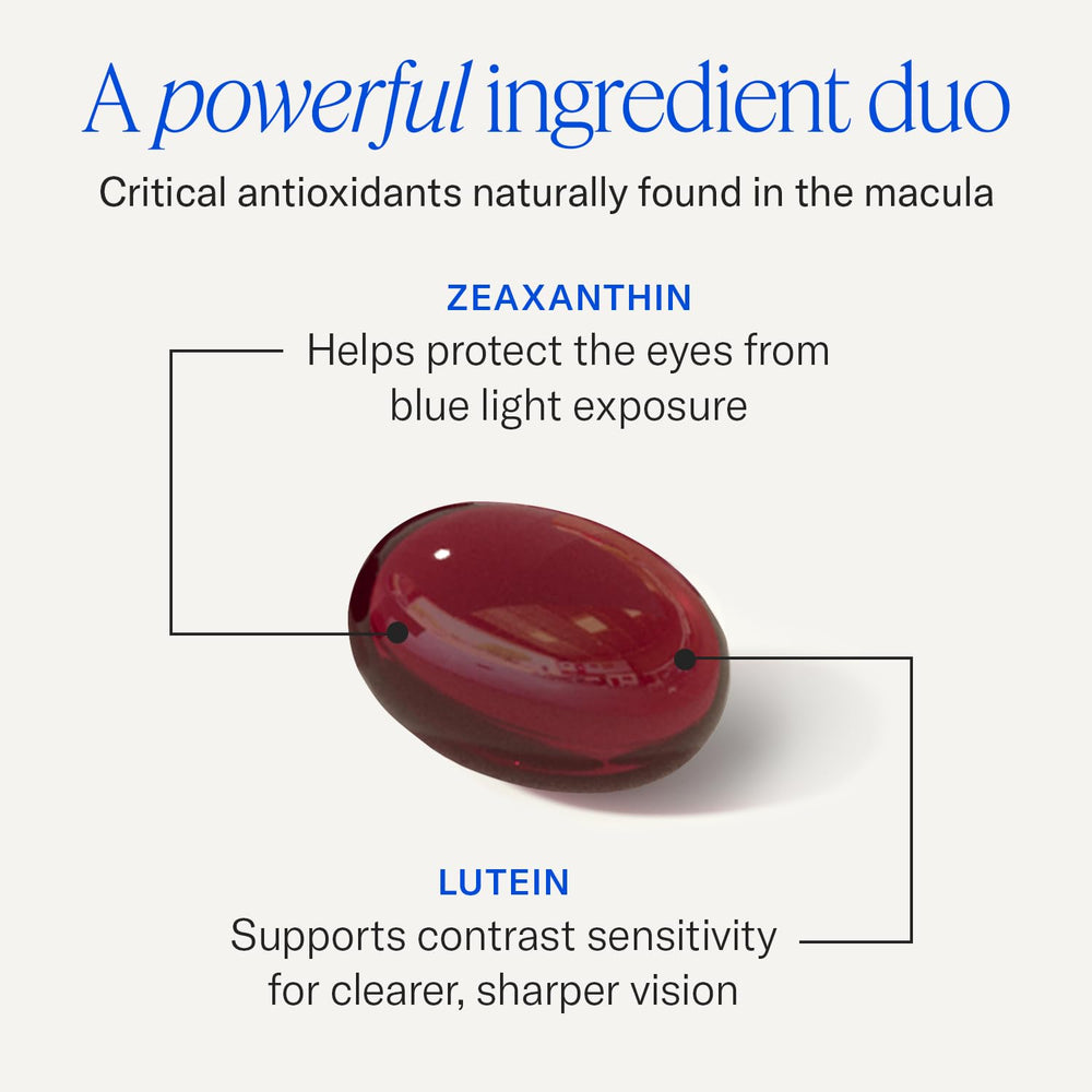 EyePromise softgels in hand illustrating serving size and convenient softgel form for routine use