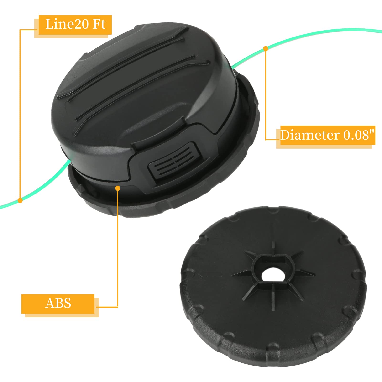 Eyoloty head mounted on Dewalt trimmer illustrating easy compatibility and installation