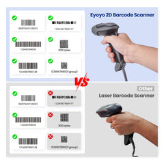 Eyoyo USB cable connection image demonstrating plug-and-play convenience