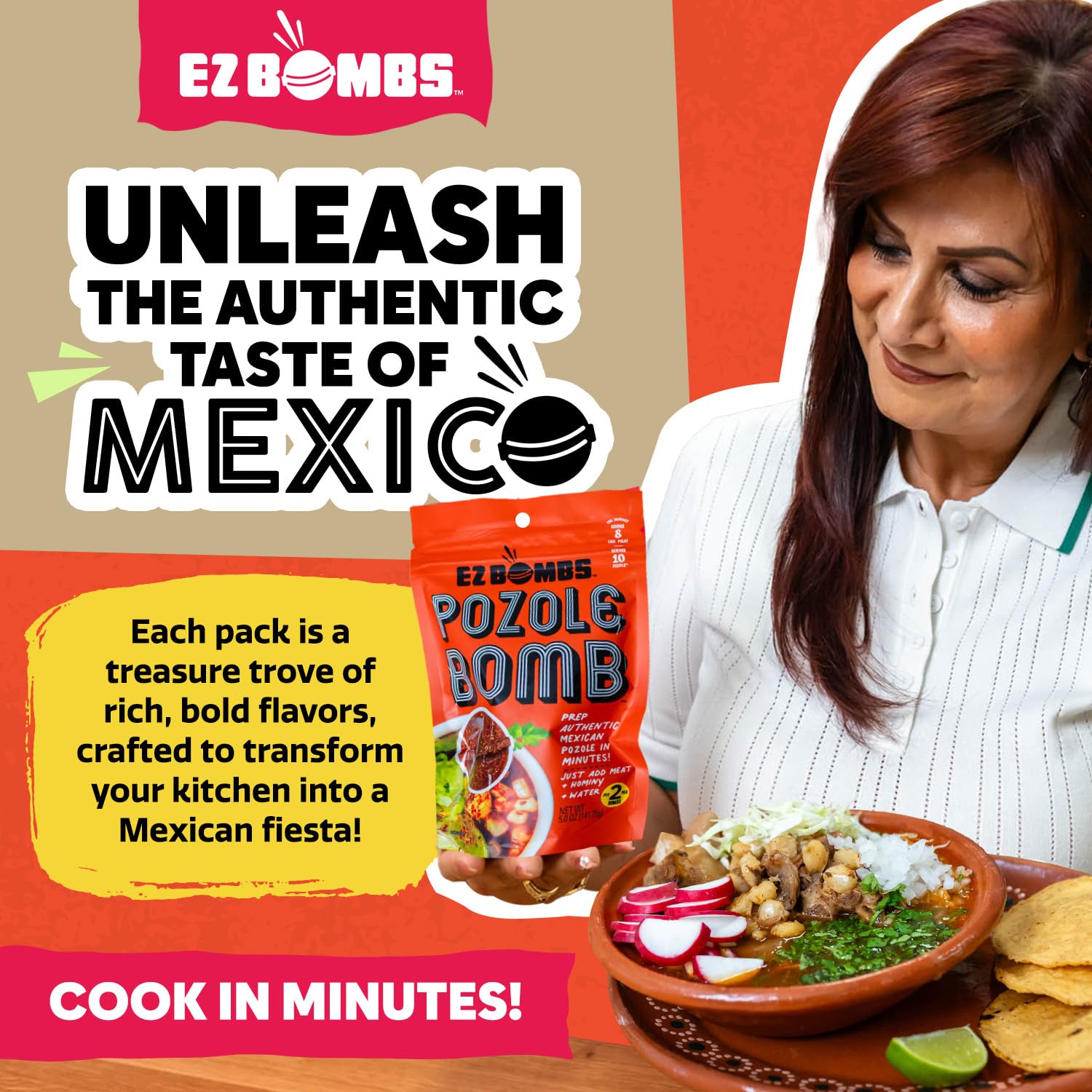 EZ Bombs side label with ingredient details and clear usage benefit