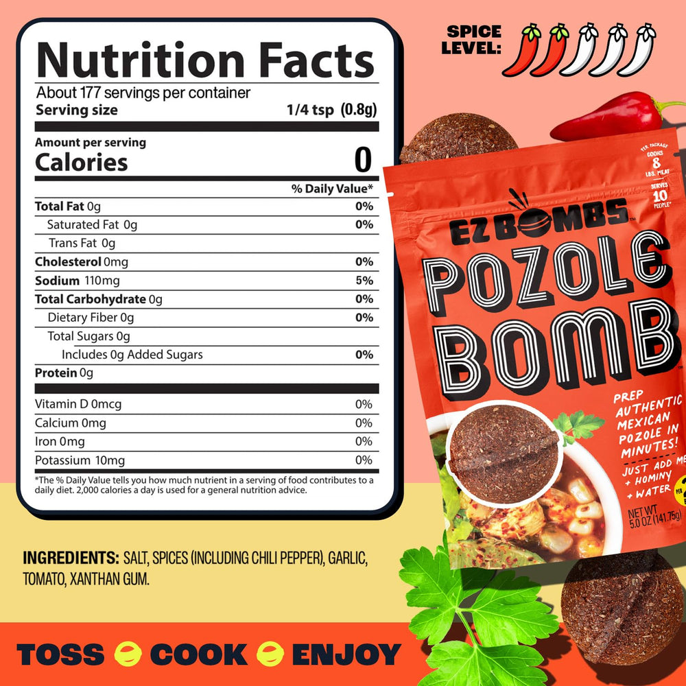 EZ Bombs toppings arranged to demonstrate customization and freshness benefit