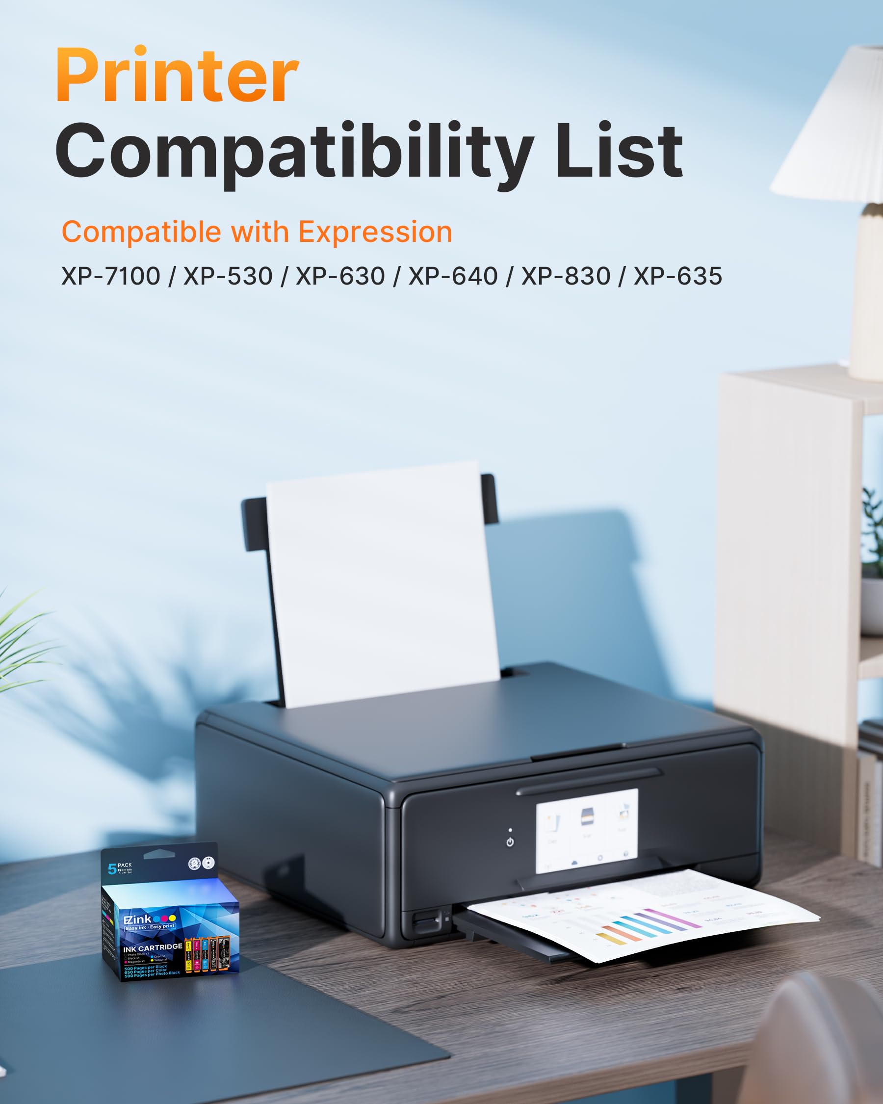 E-Z Ink black 410XL cartridge label visible for high-capacity black prints