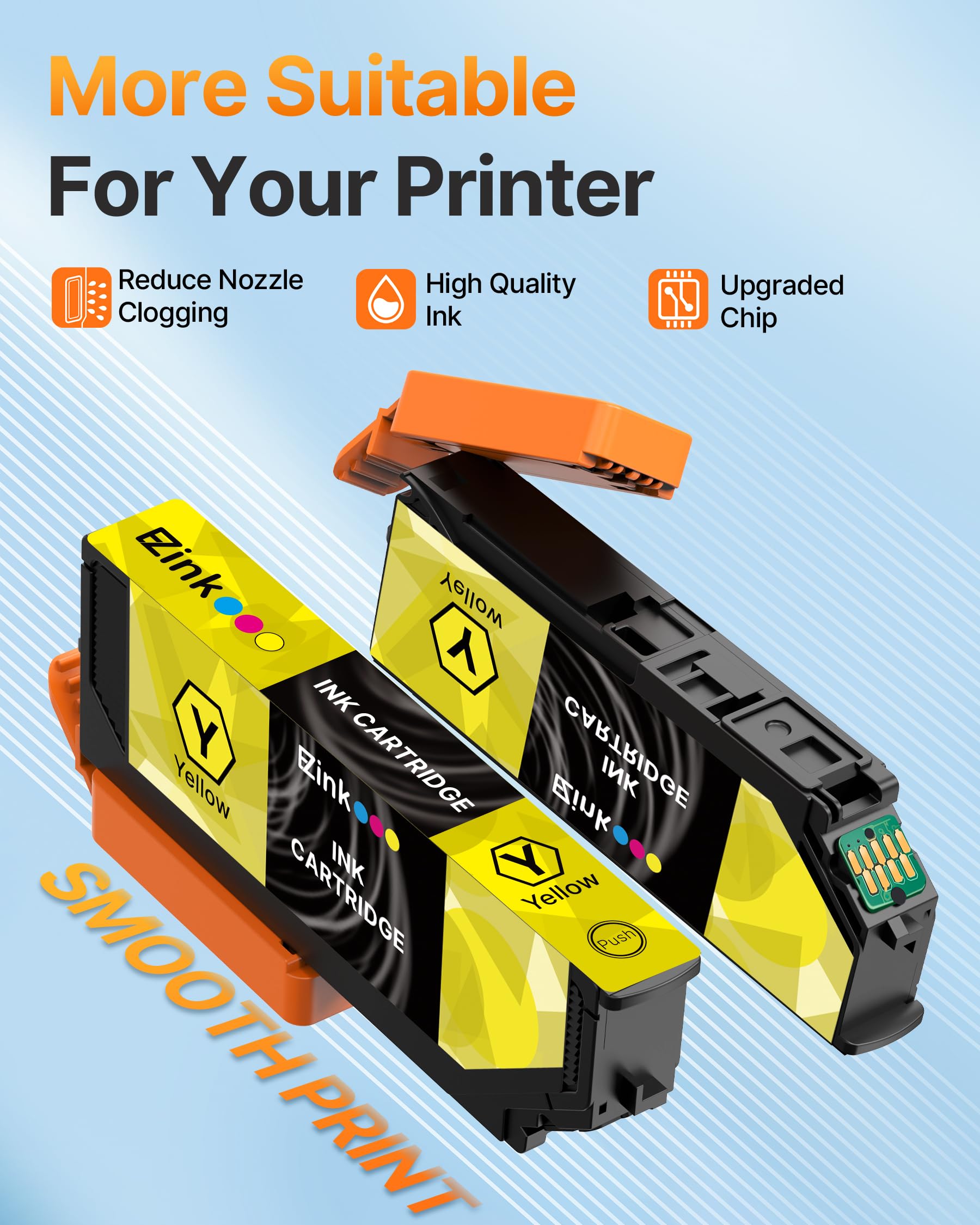 E-Z Ink cartridge installed in XP-7100 printer demonstrating simple plug-and-play installation