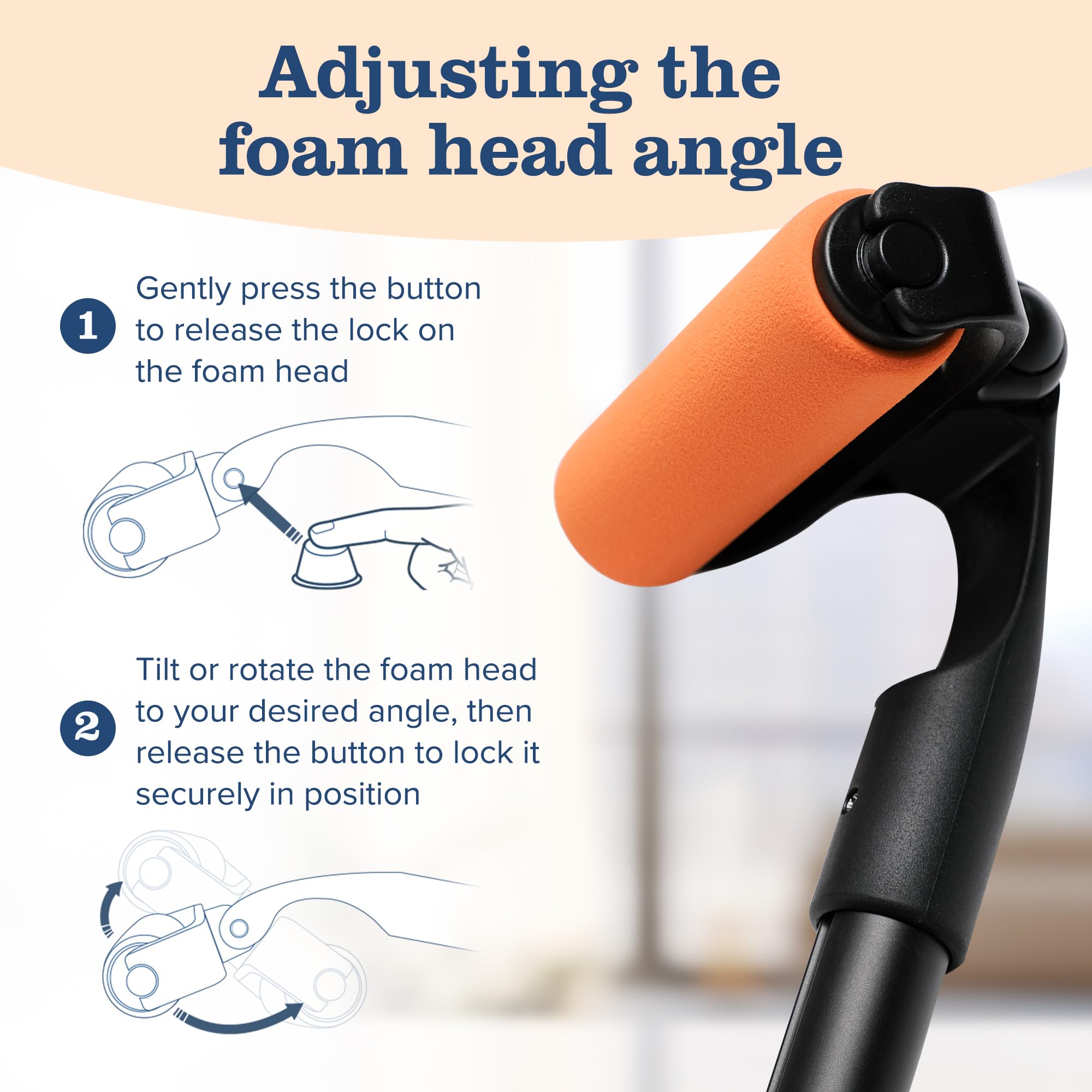 EZPIK replacement foam rollers and protective caps for hygiene