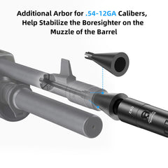 EZshoot adapters and arbor displayed for versatile caliber compatibility