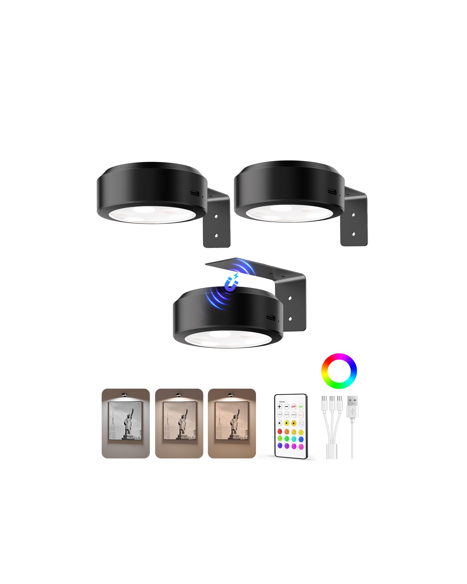 EZVALO front view of three-pack showing clean illumination and convenience