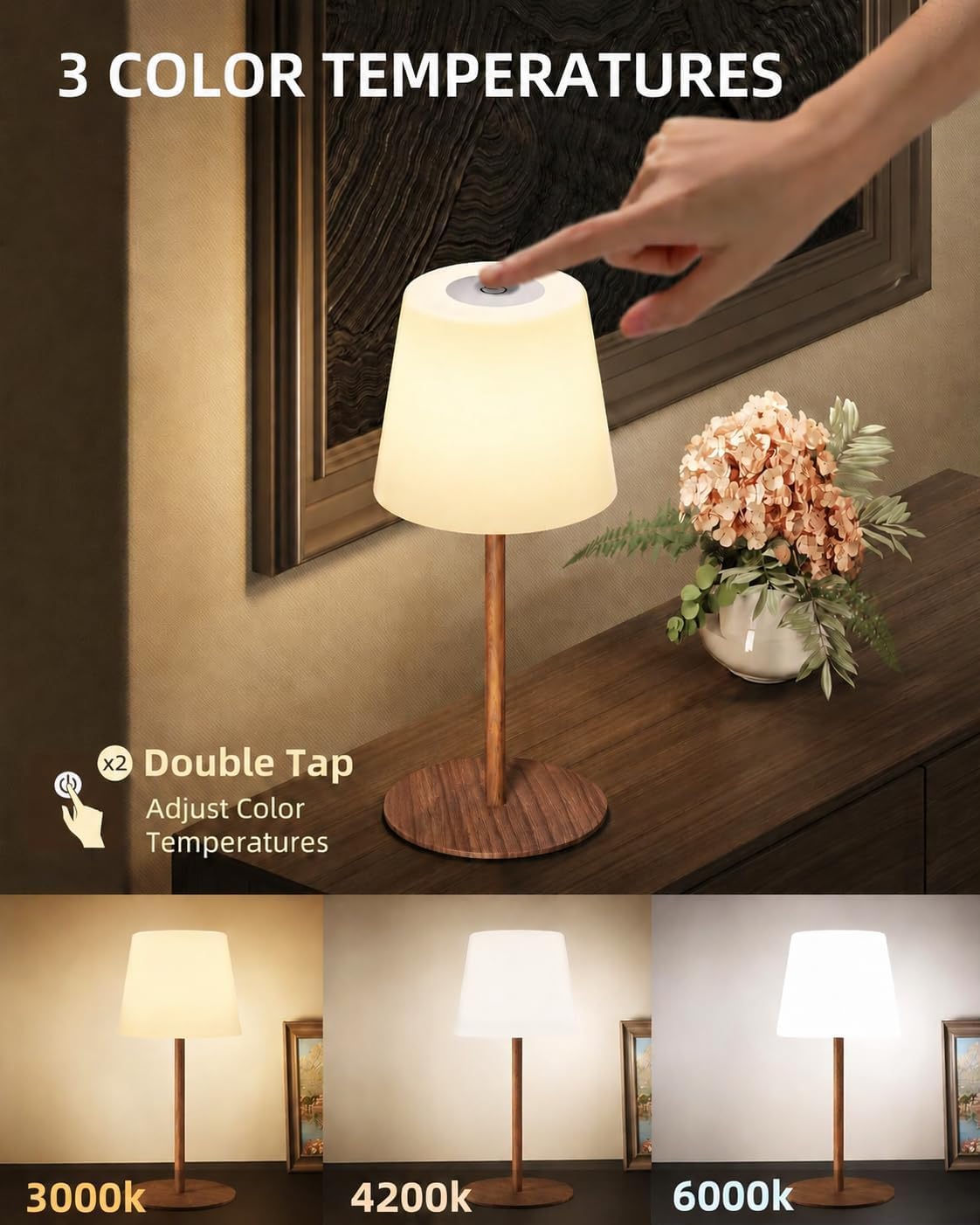 EZVALO lamp mounted on tub rim creating spa-like light during a bath