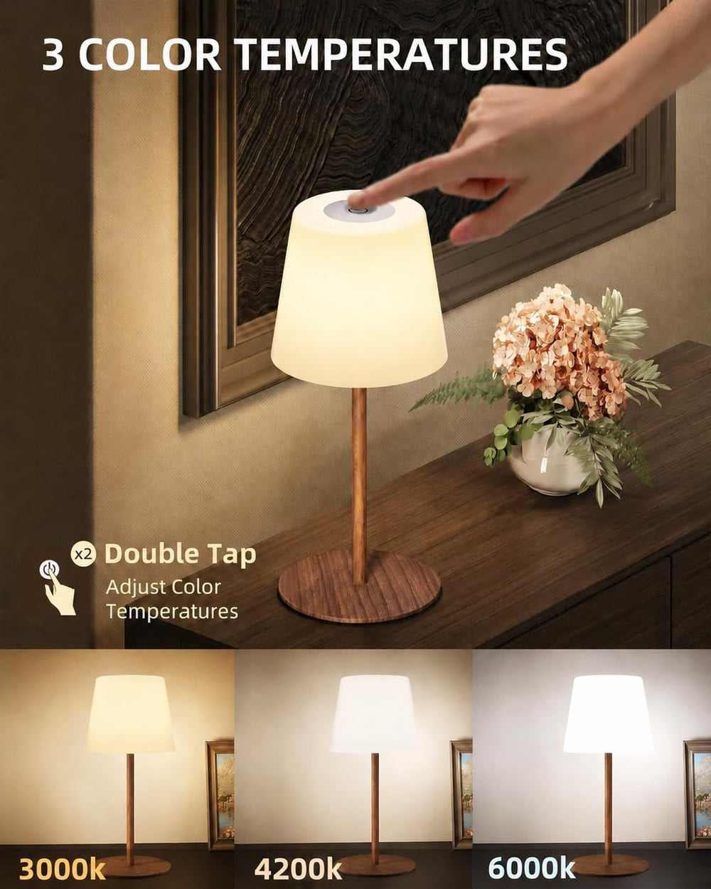 EZVALO lamp mounted on tub rim creating spa-like light during a bath